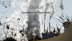  Presentation with spain - Audience pleasing slide deck consisting of smokestacks-in-a-paper-mill backdrop and a light gray colored foreground