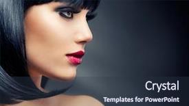  Presentation with beautiful midnight sun over - PPT layouts consisting of smokey - beautiful brunette woman portrait background and a tawny brown colored foreground