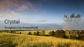  Presentation with chemistry glow - Audience pleasing slides consisting of smokey - beautiful glow of cades cove backdrop and a light blue colored foreground