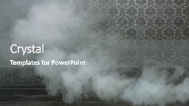 Presentation with smoke - Amazing presentation design having smokey - smoke filled an old vintage backdrop and a gray colored foreground