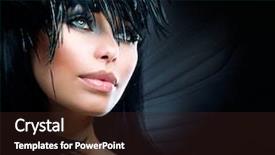  Presentation with black art - Beautiful PPT theme featuring smokey eyes - fashion art portrait of beautiful backdrop and a wine colored foreground