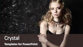  Presentation with black woman - Slides consisting of smokey eyes - fashion portrait beautiful blonde woman background and a tawny brown colored foreground