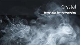  Presentation with abstract green smoke - Amazing slide deck having smoking - abstract smoke background backdrop and a dark gray colored foreground