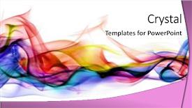  Presentation with abstract green smoke - PPT theme consisting of smoking - abstract smoke background and a white colored foreground