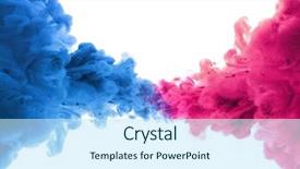  Presentation with ink - Slide set consisting of smoking - acrylic colors and ink background and a cool aqua colored foreground