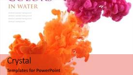  Presentation with smoking - Amazing presentation theme having smoking - acrylic colors in water abstract backdrop and a red colored foreground