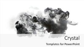  Presentation with art black and white marble - Beautiful PPT theme featuring smoking - black smoke isolated on white backdrop and a white colored foreground