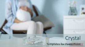  Presentation with cigarettes - Colorful PPT theme enhanced with smoking - cigarettes in ash tray backdrop and a light blue colored foreground