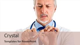  Presentation with smoking - Slides with no smoking - closeup of a doctor's hands background and a  colored foreground