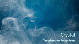  Presentation with pink and blue acrylic smoke - Amazing slides having smoking - dense smoke on blue background backdrop and a ocean colored foreground