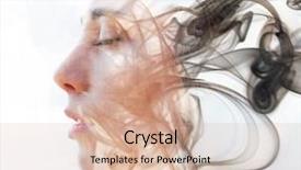  Presentation with fair - Audience pleasing theme consisting of smoking - double exposure portrait backdrop and a lemonade colored foreground