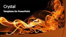  Presentation with fire - Presentation enhanced with smoking - fire and smoke isolated background and a black colored foreground