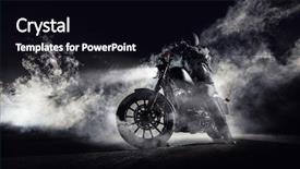  Presentation with fog - Cool new presentation with smoking - high power motorcycle chopper backdrop and a black colored foreground