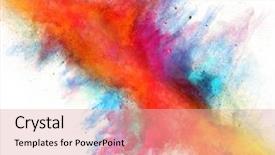  Presentation with smoking - Audience pleasing slide deck consisting of smoking - launched colorful powder on white backdrop and a lemonade colored foreground