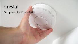  Presentation with detector - Theme consisting of smoking - man installing smoke or carbon background and a light gray colored foreground