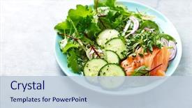  Presentation with diet low carb - Beautiful slides featuring smoking - mixed leaf salad with smoked backdrop and a lemonade colored foreground