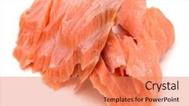  Presentation with pink and blue acrylic smoke white - Beautiful theme featuring smoking - smoked salmon segments isolated backdrop and a coral colored foreground