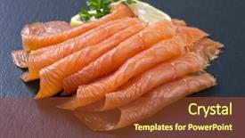  Presentation with smoked meat and cured meat - Colorful PPT layouts enhanced with smoking - smoked salmon backdrop and a tawny brown colored foreground