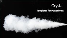  Presentation with stream - Colorful slide deck enhanced with smoking - thick stream of fog backdrop and a black colored foreground