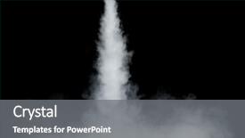  Presentation with trail - Cool new PPT theme with smoking - white smoke trail isolated backdrop and a gray colored foreground