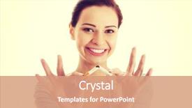  Presentation with tablet broken - Audience pleasing presentation theme consisting of smoking - young beautiful woman holding broken backdrop and a coral colored foreground