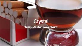  Presentation with smoking alcohol - Beautiful presentation featuring smoking alcohol - color photo of a glass backdrop and a tawny brown colored foreground