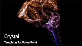  Presentation with smoke - PPT layouts featuring smoking black - colored smoke isolated on white background and a black colored foreground