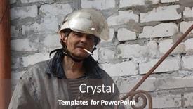  Presentation with brake - Audience pleasing presentation design consisting of smoking brake backdrop and a gray colored foreground