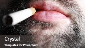  Presentation with cannabis - PPT layouts having smoking cannabis - unshaven smoker background and a dark gray colored foreground