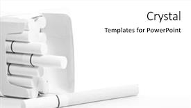 Presentation with smoking cessation - Presentation enhanced with smoking cessation - close up on cigarets photo background and a white colored foreground
