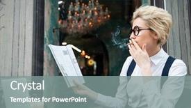  Presentation with smoking - Cool new presentation theme with smoking cigarette and reading magazine backdrop and a  colored foreground