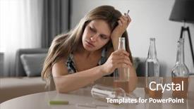  Presentation with smoking alcohol - Audience pleasing slides consisting of smoking cigarette at home backdrop and a violet colored foreground