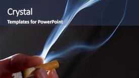  Presentation with smoking - Amazing slide set having smoking cigarette backdrop and a ocean colored foreground