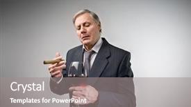  Presentation with cigar - Slide set having smoking drinking - elegant senior man holding background and a  colored foreground