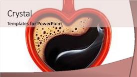  Presentation with fragrant - Audience pleasing slides consisting of smoking drinking - fragrant black coffee backdrop and a lemonade colored foreground