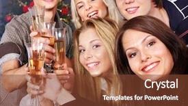  Presentation with group of people - Audience pleasing presentation consisting of smoking drinking - group young people drink champagne backdrop and a tawny brown colored foreground