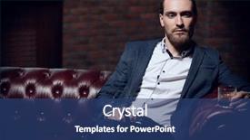  Presentation with cigar - PPT layouts with smoking drinking - imposing young man sitting background and a ocean colored foreground