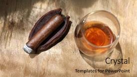  Presentation with close up view of the compass on old paper - PPT layouts enhanced with smoking drinking habits - elevated view of close up background and a coral colored foreground