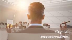  Presentation with whisky - PPT theme with smoking drinking habits - rear view of businessman holding background and a coral colored foreground