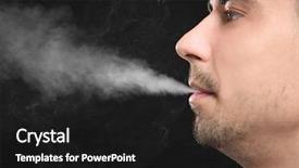  Presentation with young black couples hiking - Beautiful theme featuring smoking drugs - young man exhaling smoke backdrop and a black colored foreground