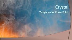  Presentation with smoke - Beautiful PPT theme featuring smoking effects environment - abstract smoke and fire background backdrop and a ocean colored foreground