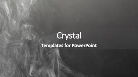  Presentation with smoke - Colorful slide deck enhanced with smoking effects environment - dense smoke on black background backdrop and a  colored foreground