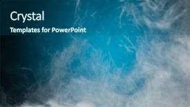  Presentation with pink and blue acrylic smoke - Slides having smoking effects environment - dense smoke on blue background background and a ocean colored foreground