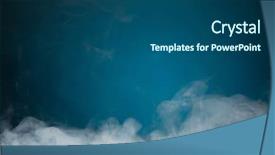  Presentation with environment - Amazing slide deck having smoking effects environment - dense smoke on blue background backdrop and a ocean colored foreground