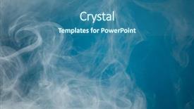  Presentation with smoke - Presentation theme consisting of smoking effects environment - dense smoke on blue background background and a ocean colored foreground