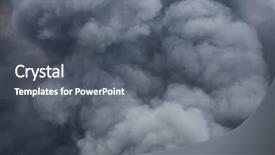  Presentation with fire - Amazing slide set having smoking effects environment - large black billowing clouds backdrop and a dark gray colored foreground