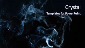  Presentation with white dna black - Beautiful presentation theme featuring smoking effects environment - white smoke on black background backdrop and a  colored foreground