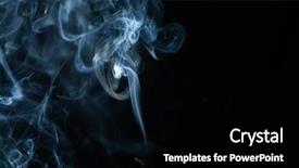  Presentation with agriculture black and white cow - PPT theme with smoking effects environment - white smoke on black background background and a  colored foreground