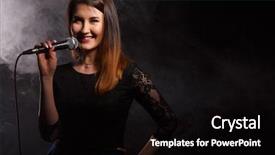  Presentation with singer - PPT theme with smoking free - singer on background of smoke background and a black colored foreground