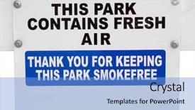  Presentation with clipping - Audience pleasing PPT theme consisting of smoking free - smokefree sign in park isolated backdrop and a  colored foreground